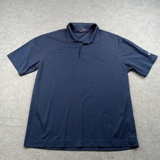 Nike Golf Polo Shirt Mens Large Blue Dri-FIT Performance Stretch 363807-451