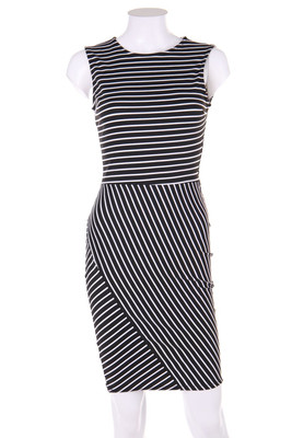 AMISU Dress Stripes D 34 black-white
