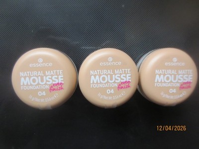 3 x Essence Natural Matte Mousse Foundation 04 - Neu und versiegelt
