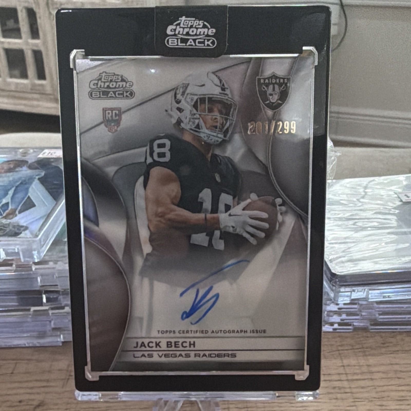 Jack Bech Topps Chrome Black Auto /299 RC