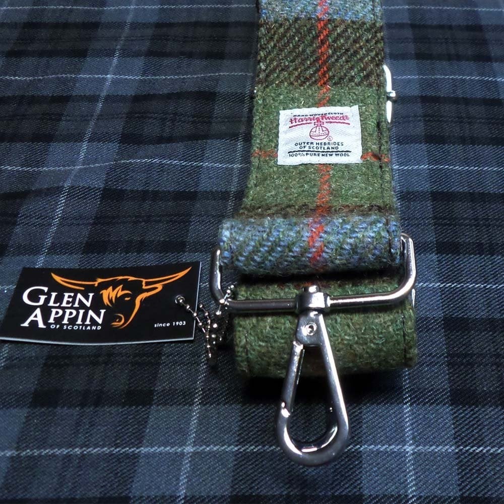 Glen Appin of Scotland Harris Tweed Bag Strap In MacLeod Tartan LB2201-COL15