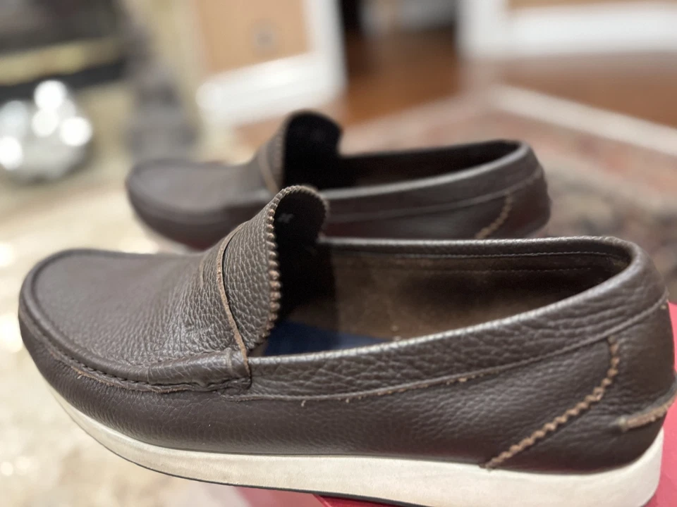 Mocasines de gamuza Salvatore Ferragamo Cosimo marrón medio pantorrilla para hombre talla 11EE Foto 4 de 4