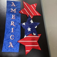 America starts 4th of July Decorative Applique Garden Flag 12.5" x 18"