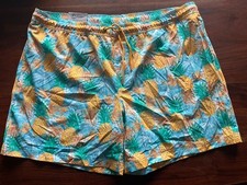 Men  s Resort Swim Trunks Lined With Shorts Men  s Size XXL Swim Trunk Pineapples