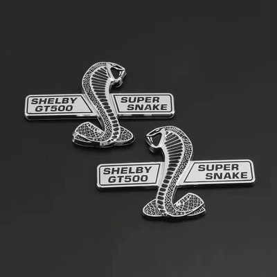 2005 - 2024  MUSTANG SHELBY GT500 SUPER SNAKE GRILLE GRILL EMBLEM CHROME 2PC