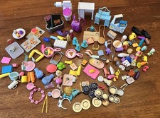 Large Lot Of Vintage Barbie Accessories 155 plus pieces kitchen  fashion