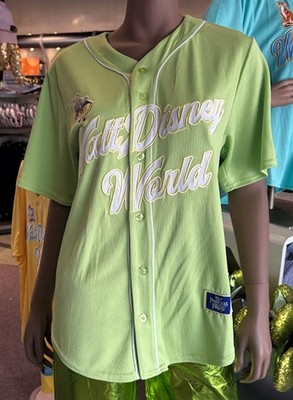 Disney Parks Princess and the Frog Tiana Baseball Jersey Adult Large Green NEW