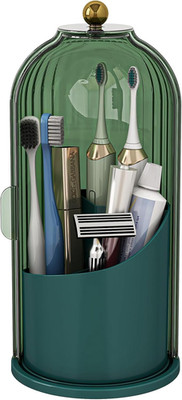 Dustproof Toothbrush Holders with Cover, Rotating Electric Toothbrush and Toothp