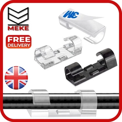 MEKE Self Adhesive Cable Clips Stays Wire Tidy Organiser Holder Wiring Clamp Stick On