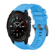 For Garmin Descent Mk3i 43mm Pure Color Steel Buckle 20mm Sili Strap