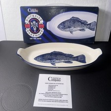 Dockside Bakeware Fish  9.25 Oval Baker Servi...