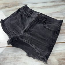 Women s Abercrombie Sz 2 waist 26 black denim cutoff short shorts