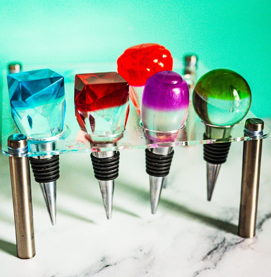 Blue Diamond Styled Handmade Wine Bottle Stoppers Home Decor - Изображение 3 из 4