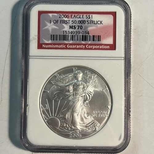 2006 Eagle S$1 1 Of First 50,000 Struck MS70