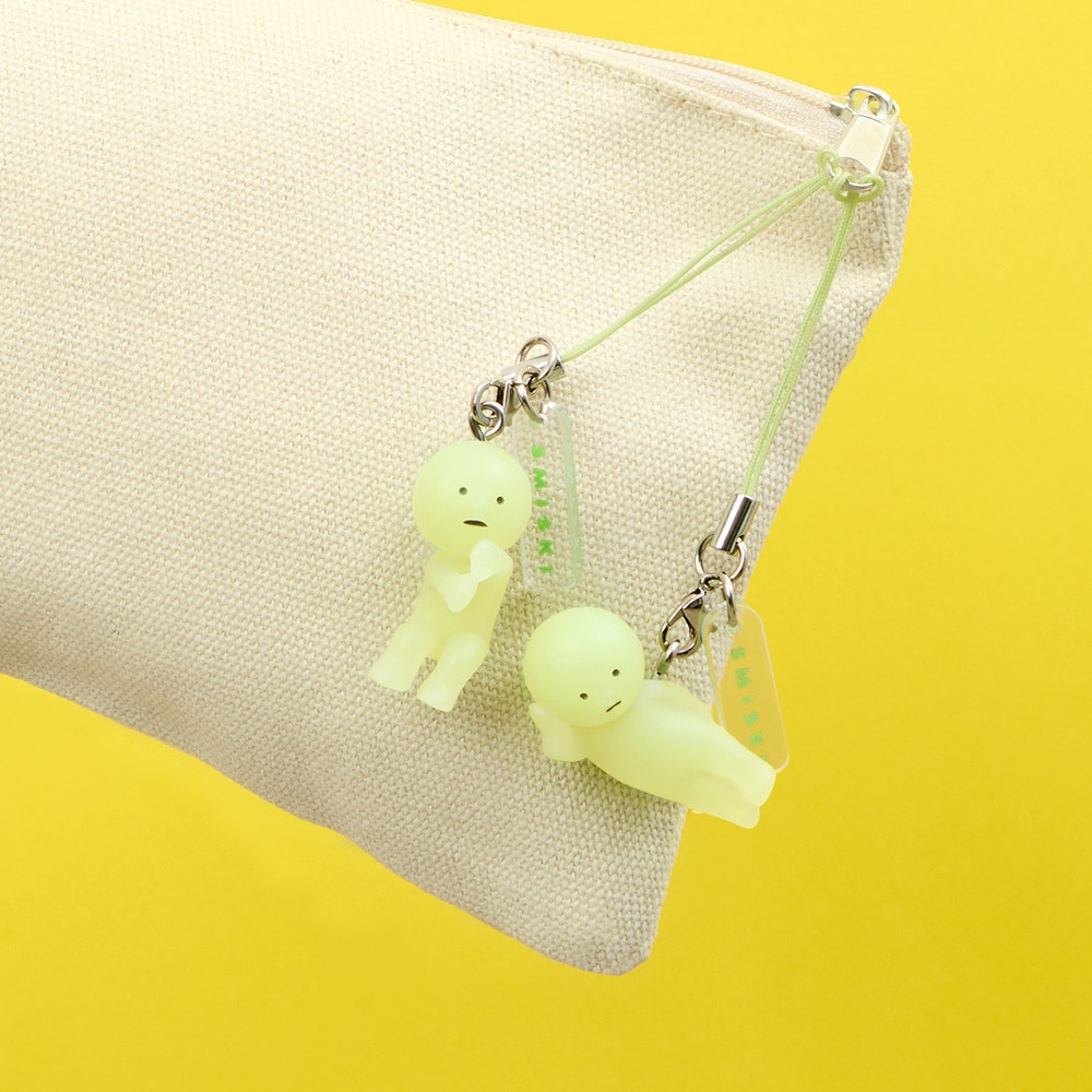 Smiski Doll Strap keychain mini doll gachapon purse bag charm cute pendant gift