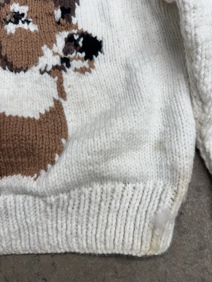 Suéter tejido de caza vintage de ciervos Cowichan Buck años 60 talla XL Foto 4 de 4