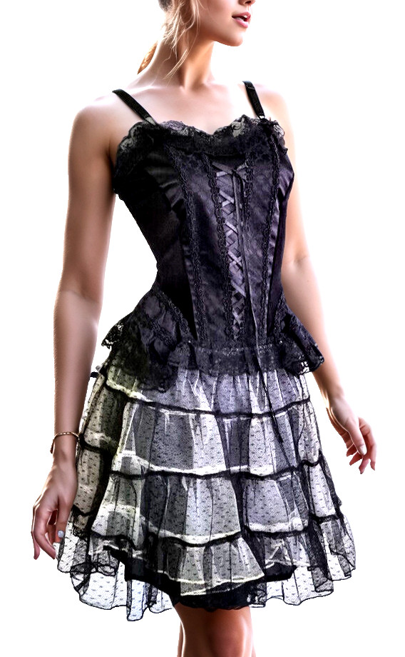 Falda De Tul Falda En Capas Gótico Punk Talla 36-42