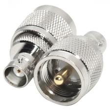 BNC Female to UHF Male Coax Cable Connector Easy to install For PL-259 Converter