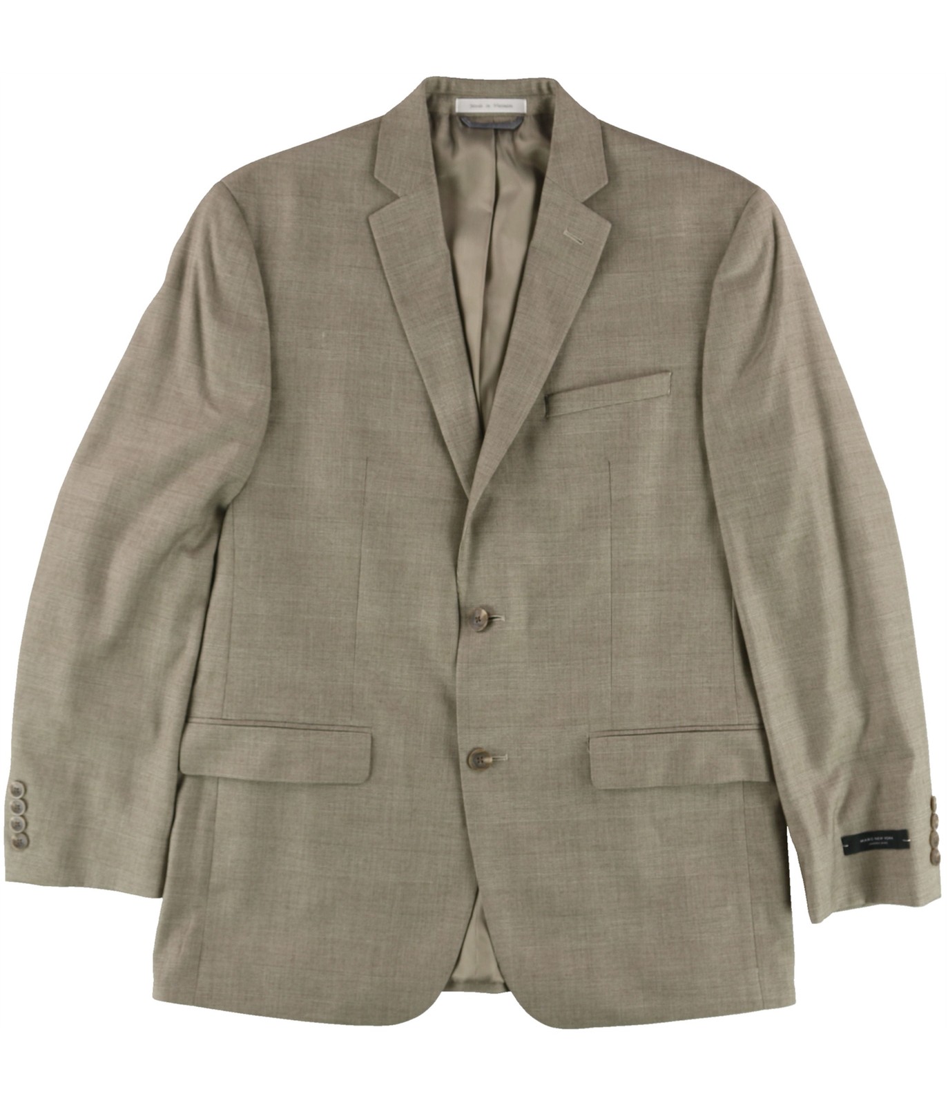 Marc New York Mens Glen-Plaid Two Button Blazer Jacket, Brown, 40 Regular