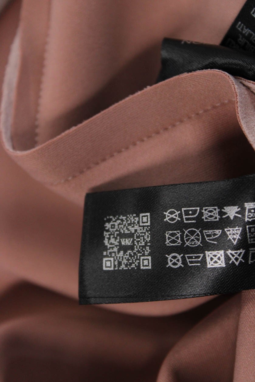 Zara Womens Jacket Collared Button Solid Pink Lon… - image 6