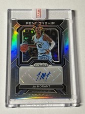 2022-23 Prizm Ja Morant Penmanship Silver Auto Grizzlies