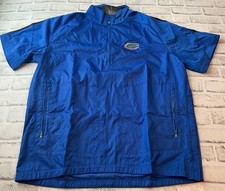Florida Gators Short Sleeve Mens L Blue NCAA Football Nike Golf 1/4 Zip Pullover