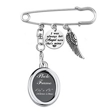 FEELMEM Loss Memorial Gift I Was Always Her Angel Now She  s Mine Memorial