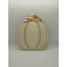 Set of 2 - Autumn Pumpkin - Laser Cut Out Unfinished Wood Shape - Fall Craft 10"