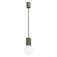 HäNgelampe Esstisch Glas Oliv GrüN G9 Ø12 Cm Rund Modern Pendelleuchte KüChe