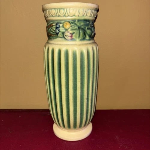 Antique Roseville Pottery 8.25" Corinthian Vase  1920s  VGC