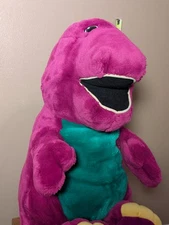 Vintage Barney The Dinosaur Large 20” Stuffed Plush Golden Bear co Lyons Group