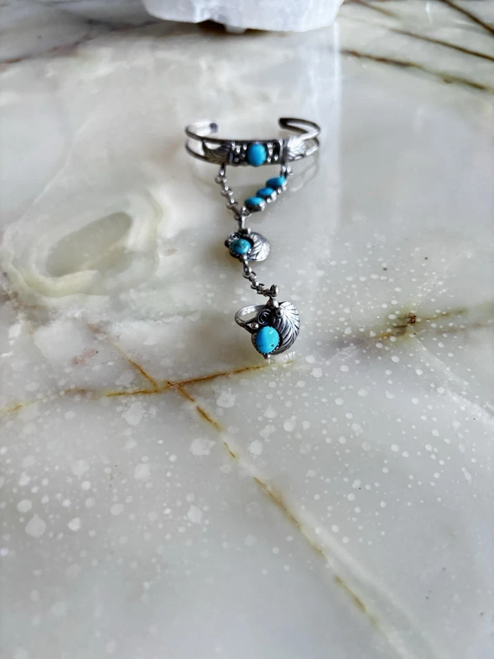 Navajoschmuck Armreif 60mm und Ring 18mm Durchmesser 925er silber 23g - Bild 3 von 4