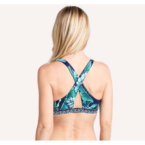 Tommy Bahama Active Reversible Twist Front Bra Top, Mare Navy, Medium - 第 2/2 張圖片