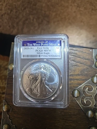 2025 American Silver Eagle $1 NGC Graded MS 70 OFFICIAL RED BOOK LABEL Rare Ser#