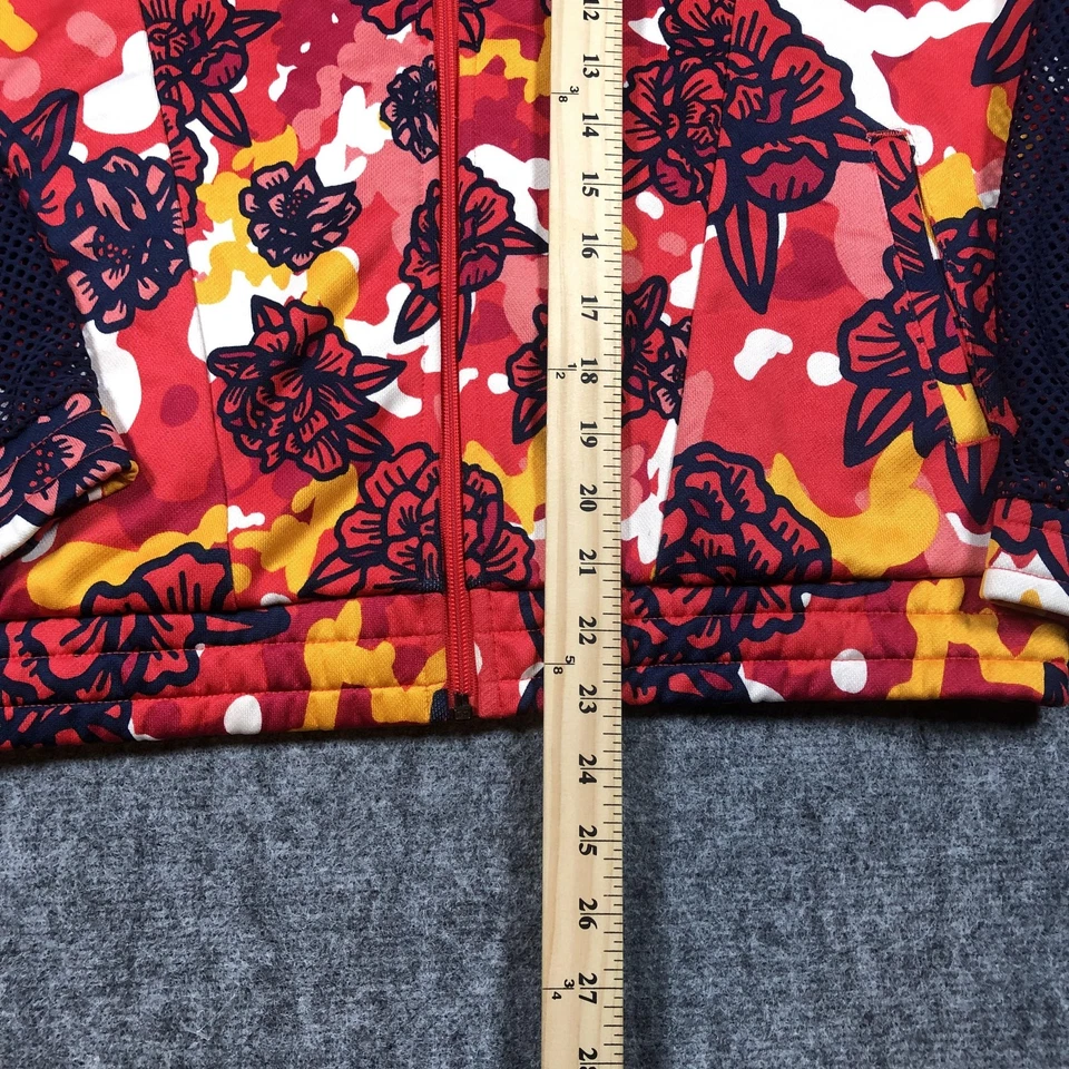 Chaqueta Puma Para Mujer Mediana Floral Camuflaje Cremallera Completa Pista Malla Atlética Foto 3 de 4