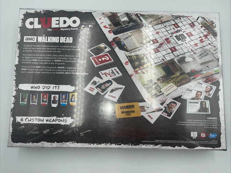 THE WALKING DEAD - CLUEDO BOARD GAME BRAND NEW 18+ 2-6 PLAYERS ENGLISH VERSION - Image 2 of 2