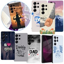Tough Rubber Phone Case For Samsung S25 S24 S23 A26 A16 Father Dad Pattern Cover