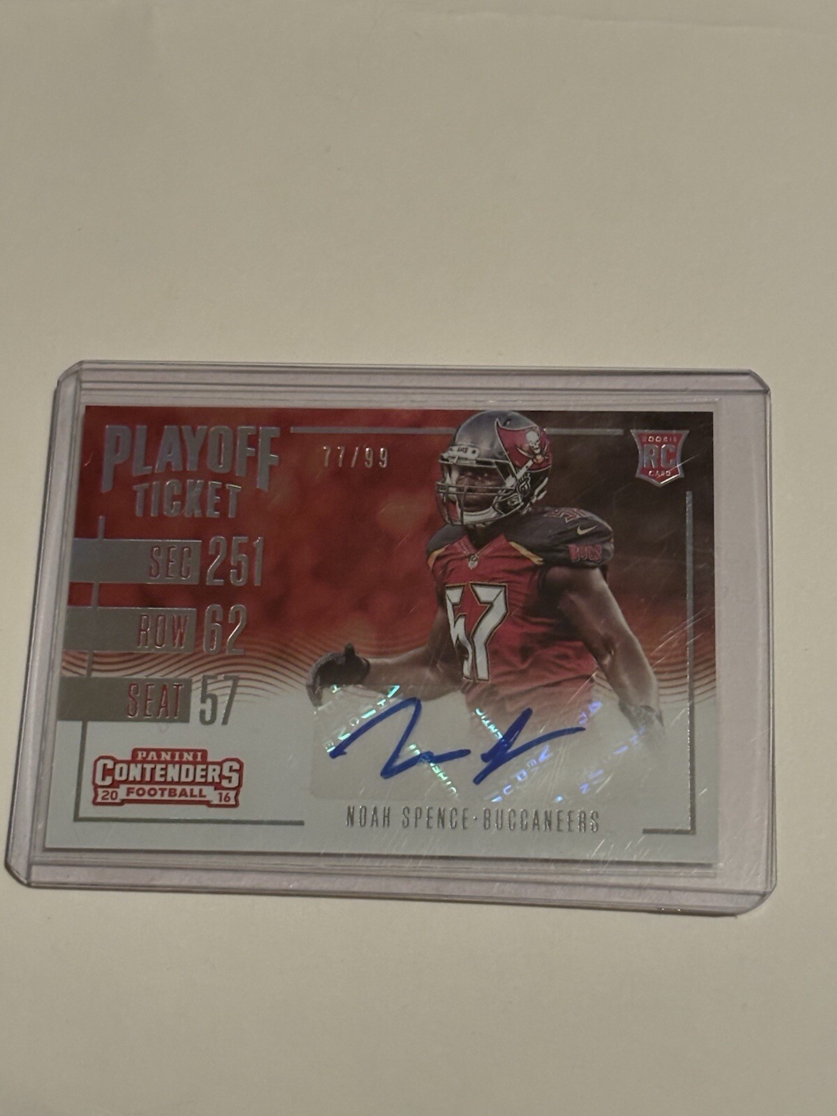 2016 Panini Contenders - Rookie Ticket Playoff Ticket #285 Noah Spence /99!!