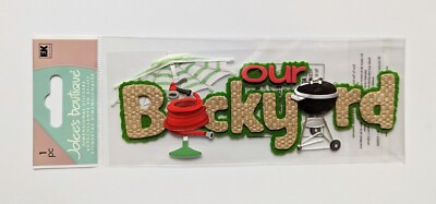 RARE Jolee's Our Back Yard Grill Umbrella Hose Scrapbooking Title Stickers