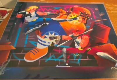 Double Dragon Fan Art Print 8 x 10 Bam Retro Gamer 1704/2200 Collin Schlicht