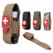 Tactical Outdoor Scissor Cover Bag Molle Tourniquet Storage Pouch Flashlight Bag