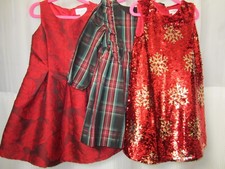 Girl's Lot of 3 HOLIDAY DRESS EXTRAVAGANZA Sizes 4  5 MINT 