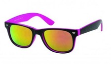 Sunglasses Nerd Glasses Mirrored 400UV Outer Black Interior Coloured