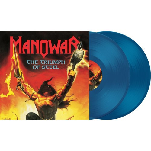 Manowar The Triumph Of Steel Double Vinyl LP Colored Blue New And Sealed