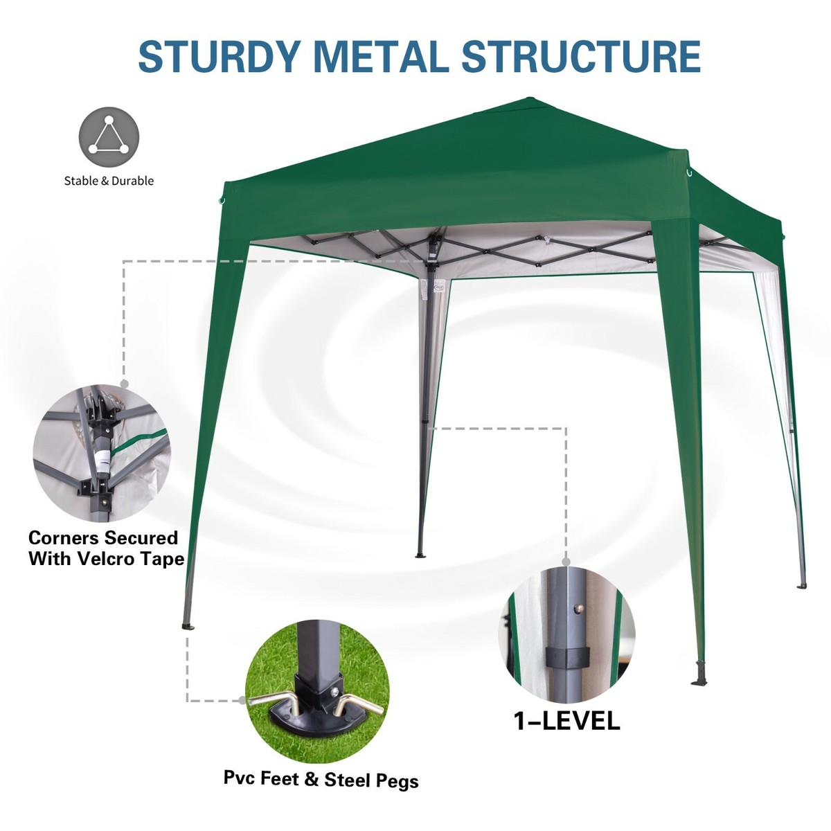 Gazebo Pergola Da Giardino E Terrazza In Metallo Acciaio Verde Scuro 2 60 X 3 M 90191010
