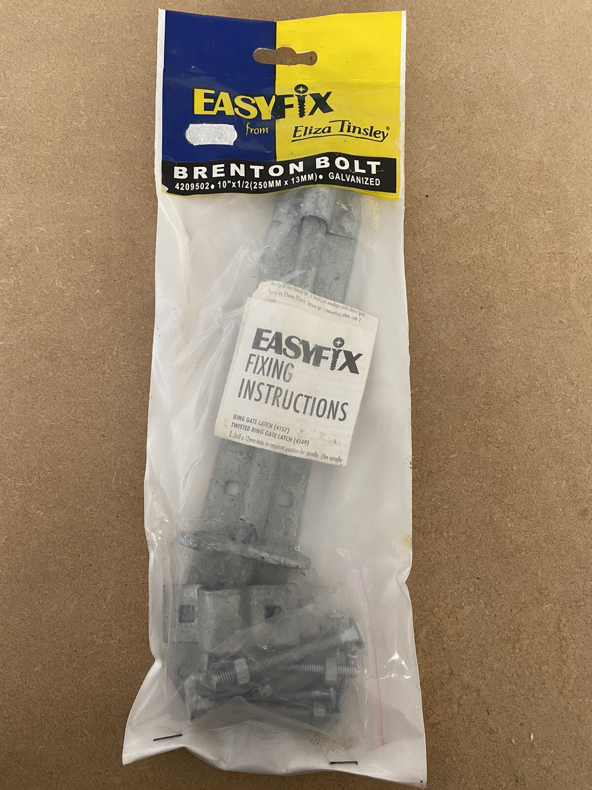 3  X Packs of Eliza Tinsley 10” Brenton Bolts Galvanized (250mmx 13mm) 4209502