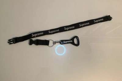 Supreme Lanyard Bottle Opener Black SS14 Keychain Box Logo