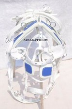 Nylon Driving Harness White  Blue For Single Horse -Full Cob Pony Mini Shetland