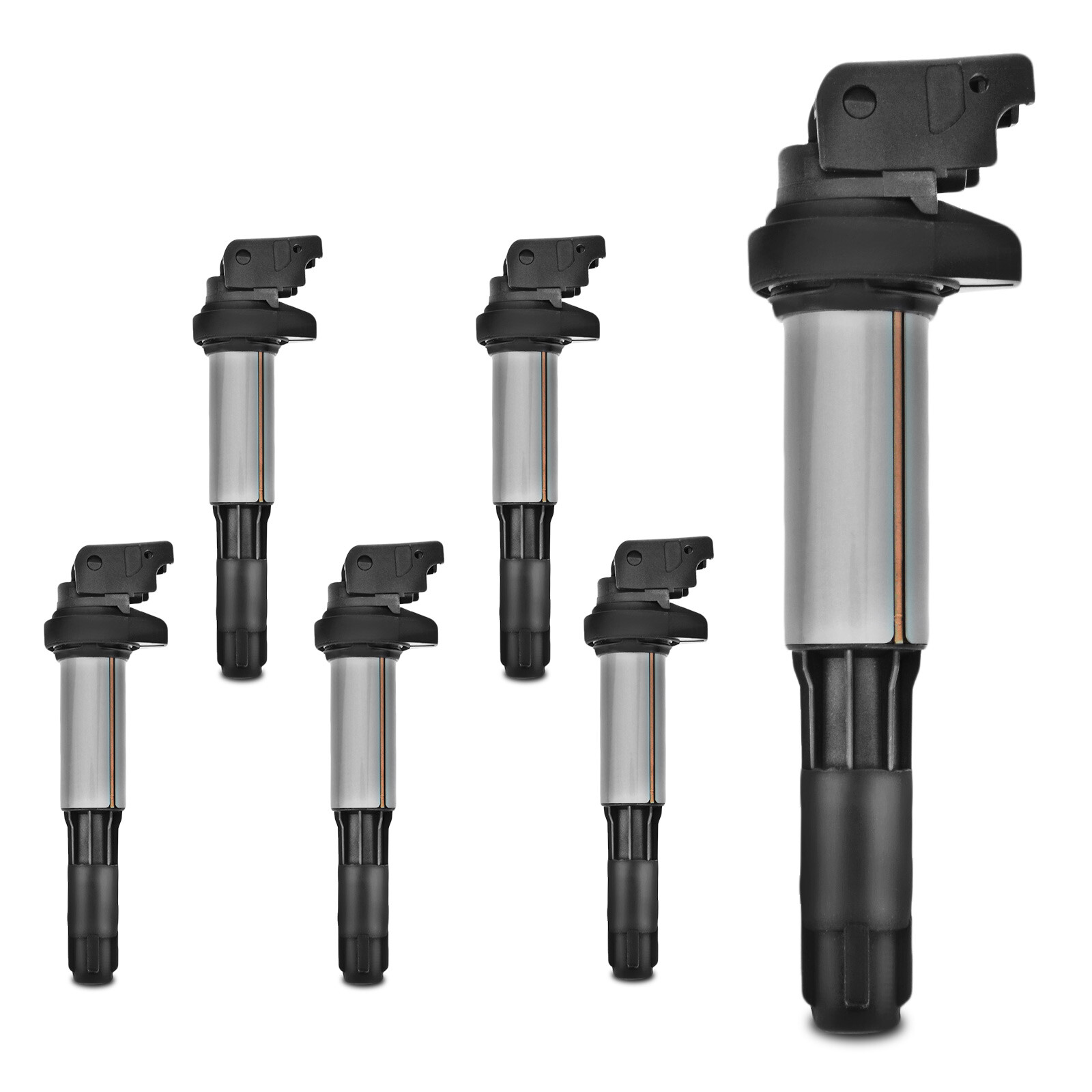 Set of 6 Ignition Coils Pack on Plug for BMW E39 E46 E53 E60 E65 E66