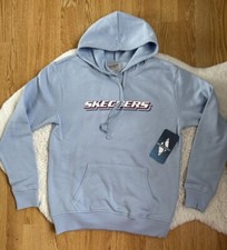 Image of Skechers Block Heritage Hoodie Colour Sky Blue, Size L